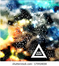 Hipster cosmic background, polygonal triangles and space background