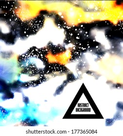 Hipster cosmic background, polygonal triangles and space background