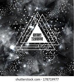 Hipster cosmic background, polygonal triangles and space background