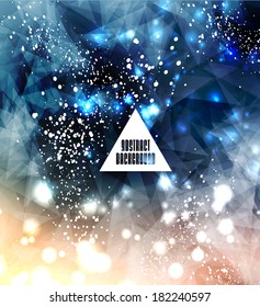 Hipster cosmic background, polygonal triangles and space background
