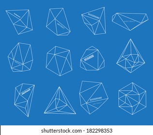 Hipster cosmic background, polygonal triangles and space background