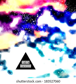 Hipster cosmic background, polygonal triangles and space background