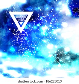 Hipster cosmic background, polygonal triangles and space background
