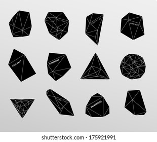 Hipster cosmic bubble and label, polygonal triangles
