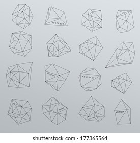 Hipster cosmic bubble and label, polygonal triangles