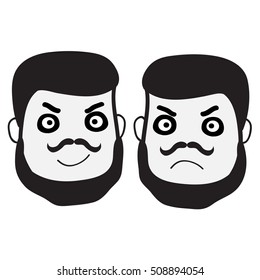 hipster couple guy   vector  eps.10