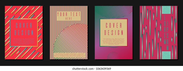 Hipster cover  corporate style.  Set of sheets A4.  Can be used for poster, brochure, magazine, card, book, flyer, banner, anniversary
 Trendy corporate style.