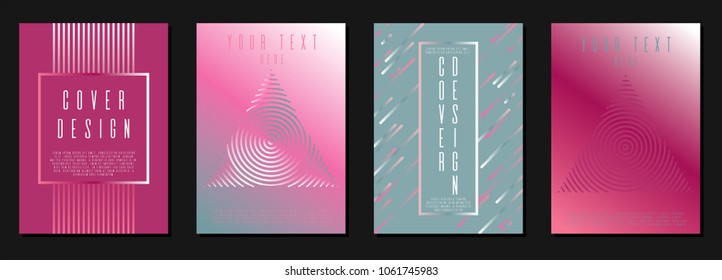 Hipster cover  design for your business. Text frame surface. Can be used for poster, brochure, magazine, card, book, flyer, banner, anniversary. Trendy corporate style.