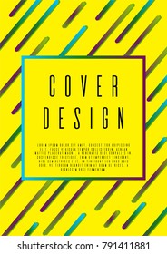 Hipster cover  design for your business. Template in A4.  Can be used for poster, brochure, magazine, card, book, flyer, banner, anniversary
 Trendy corporate style.