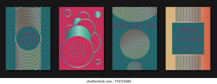 Hipster coverage design for your business. Vector cover design. Can be used for poster, brochure, magazine, card, book, flyer, banner, anniversary
 Trendy corporate style.