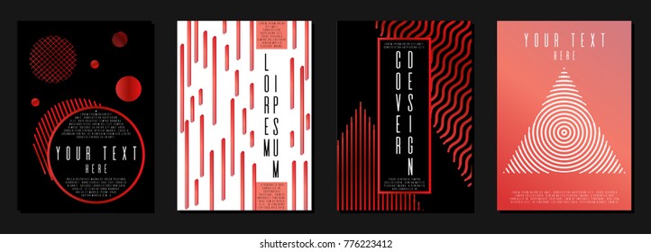 Hipster coverage design for your business. Vector cover design. Can be used for poster, brochure, magazine, card, book, flyer, banner, anniversary. Trendy corporate style.