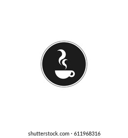 Hipster Cup of Coffee Logo with Golden Ratio. Isolated on White Background.