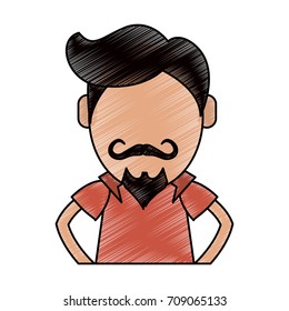 Hipster cute cartoon
