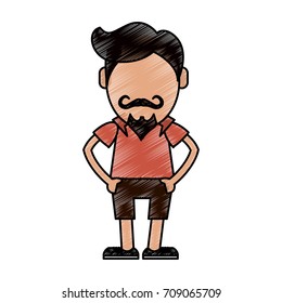 Hipster cute cartoon