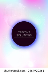 Hipster Design. Abstract Pattern. Neon Fluid. Dynamic Flyer. Violet Light Texture. Summer Dots. Space Poster. Shiny Iridescent Magazine. Blue Hipster Design