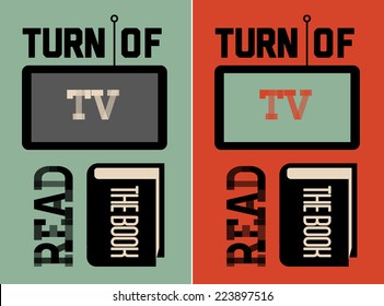 Hipster design element - turn off TV - read the book