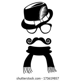 Hipster design elements. EPS 10 vector, grouped for easy editing. No open shapes or paths.