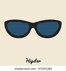 Hipster design elements. Vector illustration of glasses. 