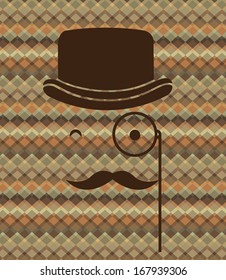 hipster design over abstract background vector  illustration  