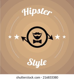 Hipster design over beige backgground
