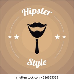 Hipster design over beige backgground