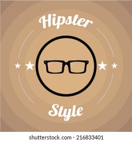 Hipster design over beige backgground