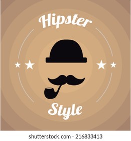 Hipster design over beige backgground