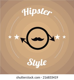 Hipster design over beige backgground