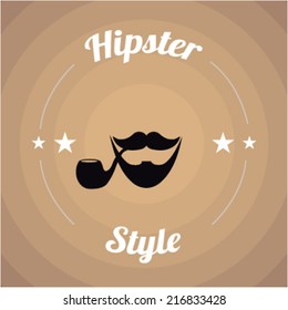 Hipster design over beige backgground