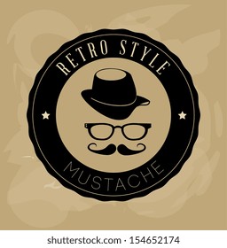 hipster design over beige background vector  illustration 
