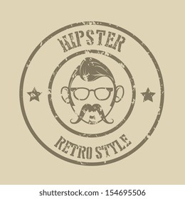 hipster design over beige background vector  illustration  