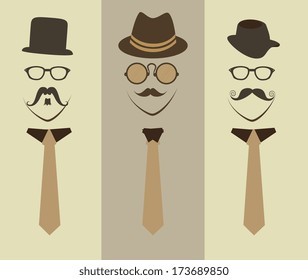 hipster design over  beige  background vector  illustration  