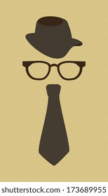 hipster design over  beige  background vector  illustration  