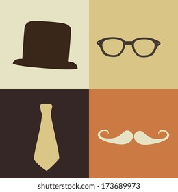 hipster design over beige  background vector  illustration  