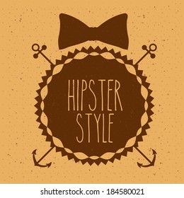 Hipster design over beige background, vector illustration