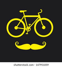hipster design over black background vector illustration 