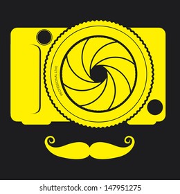 hipster design over black background vector illustration