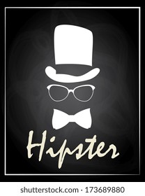 hipster design over black  background vector  illustration  