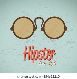 hipster design over blue background vector  illustration 