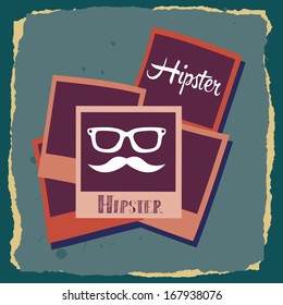 hipster design over blue  background vector  illustration  