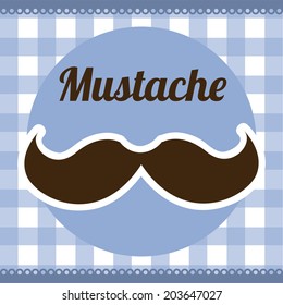 Hipster design over blue background, vector illustration