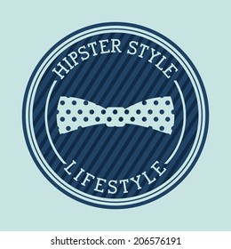 hipster design over blue background vector illustration
