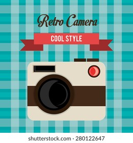Hipster design over blue background ,vector illustration.