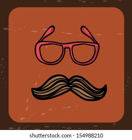 hipster design over brig background vector illustration