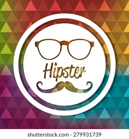 Hipster design over colorful background ,vector illustration.