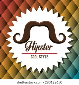 Hipster design over colorful background ,vector illustration.