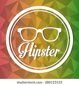 Hipster design over colorful background ,vector illustration.