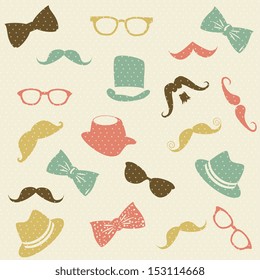 hipster design over cream background vector  illustration 