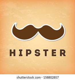 hipster design over cream background vector  illustration  