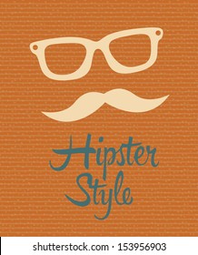 hipster design over dotted background vector  illustration 